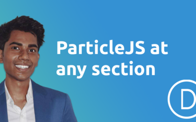 How to add a awesome interactive particlesJs to your background in Divi?