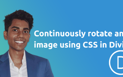 How to continuously rotate an image using CSS in Divi