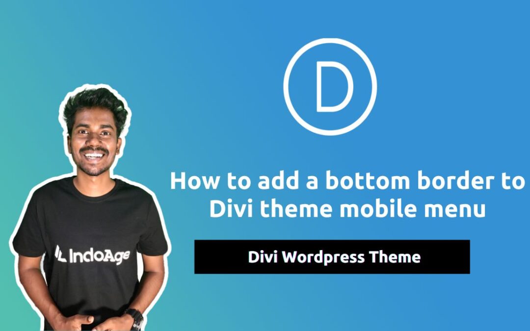 How to add a bottom border to Divi theme mobile menu